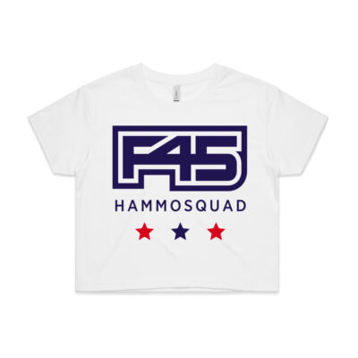 F45 Hamilton Womens Crop Tee - Light Thumbnail